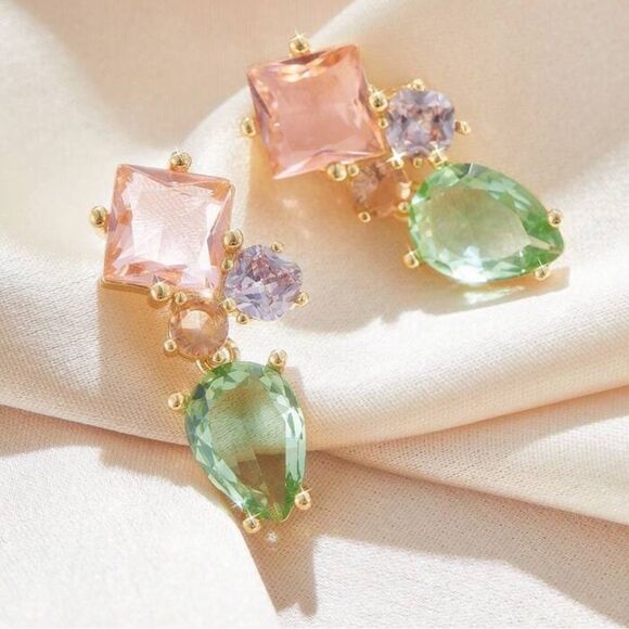 Anthropologie Jewelry - Multicolor Gemstone Earrings N835